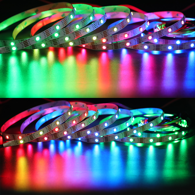 DC12V CS8812 5050SMD RGB, Breakpoint continue 150 LEDs Individually Addressable Digital Strip Lights, Waterproof Dream Color Programmable Flexible LED Ribbon Lights DC12V CS8812 5050SMD RGB, Breakpoint continue 150 LEDs Individually Addressable Digital Strip Lights, Waterproof Dream Color Programmable Flexible LED Ribbon Lights